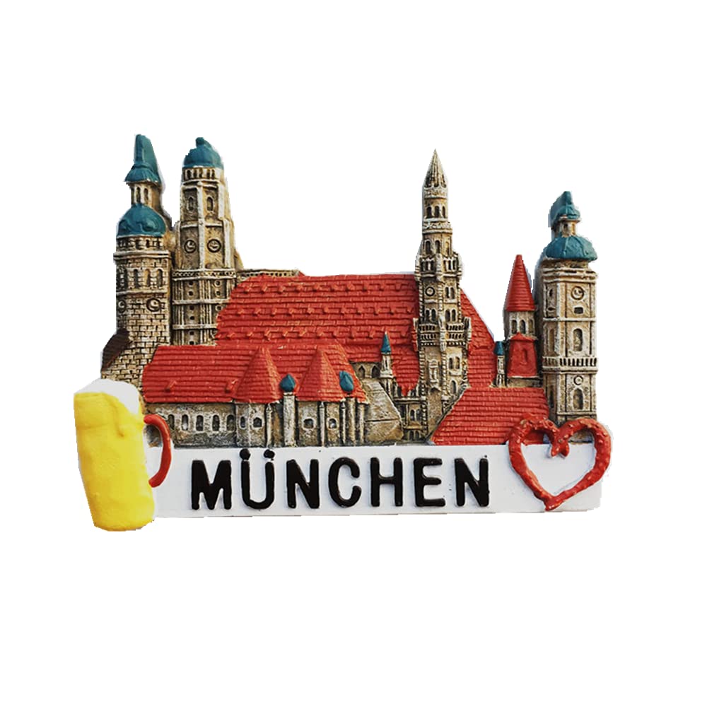 3D Munich Bavaria Germany Fridge Magnet Souvenir Gift Magnetic Sticker Craft
