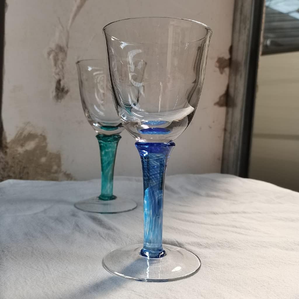 1pcs Vintage Cocktail Glasses Creative Glass Wine Home Green Goblet Red
