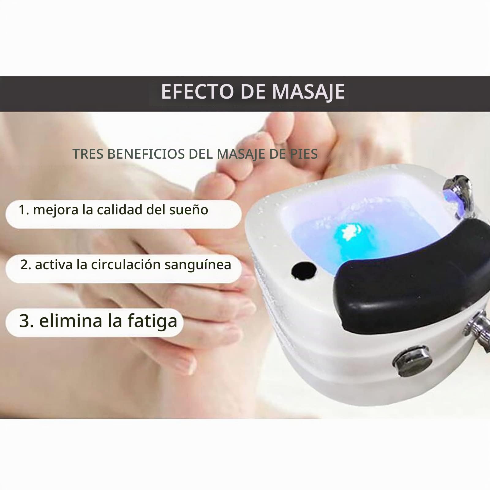 Bañera SPA para Pies Massaggiatore Piedi para Pedicura Desintoxicación Y Masaje Tazón Grande para Baño De Pies Cuenco De para Pedicura Tina De Baño De Pies