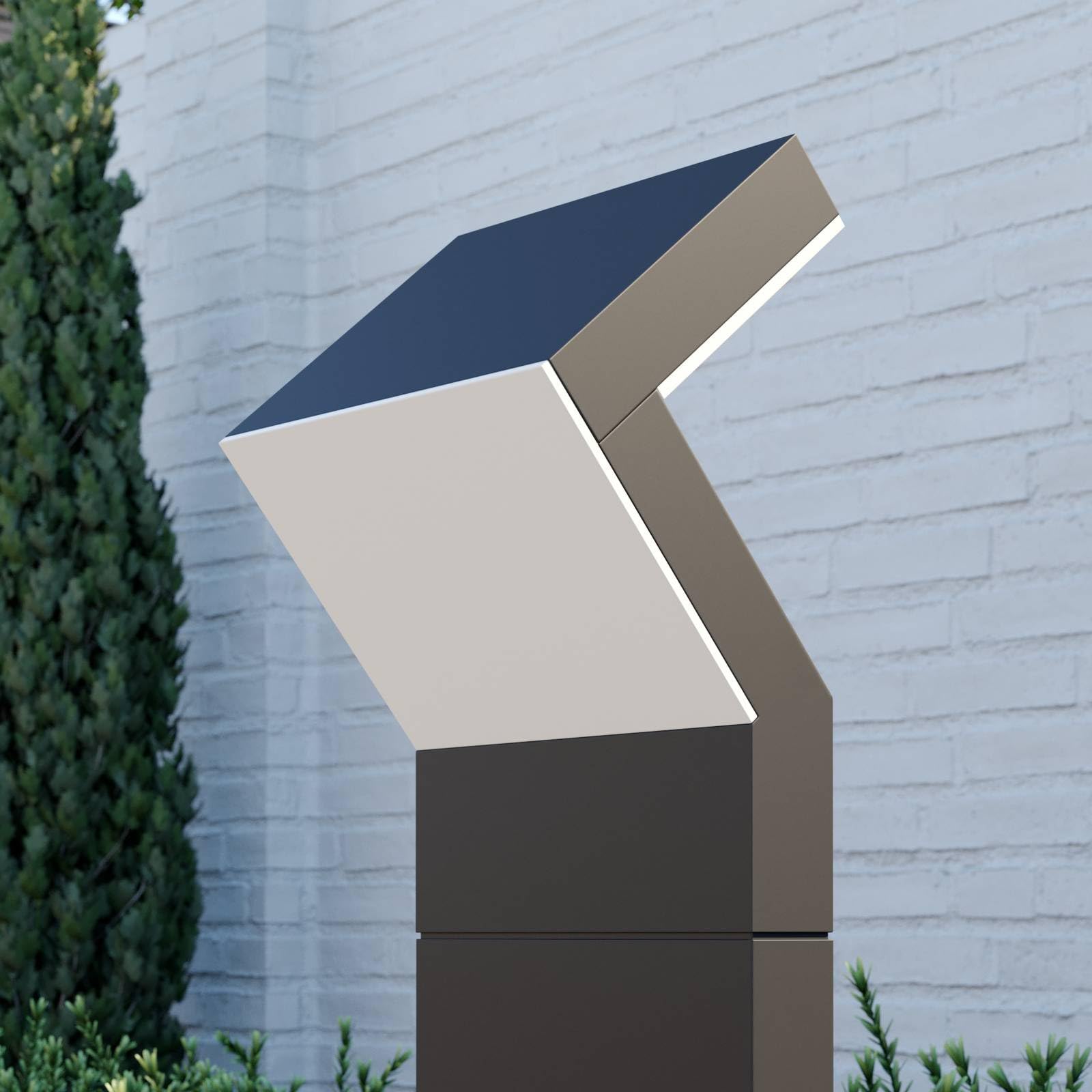 Arcchio Lampada LED da esterni (Moderno) colore Nero, in Alluminio lampadina inclusa lampioncino paletto luminoso lampada viale lampione