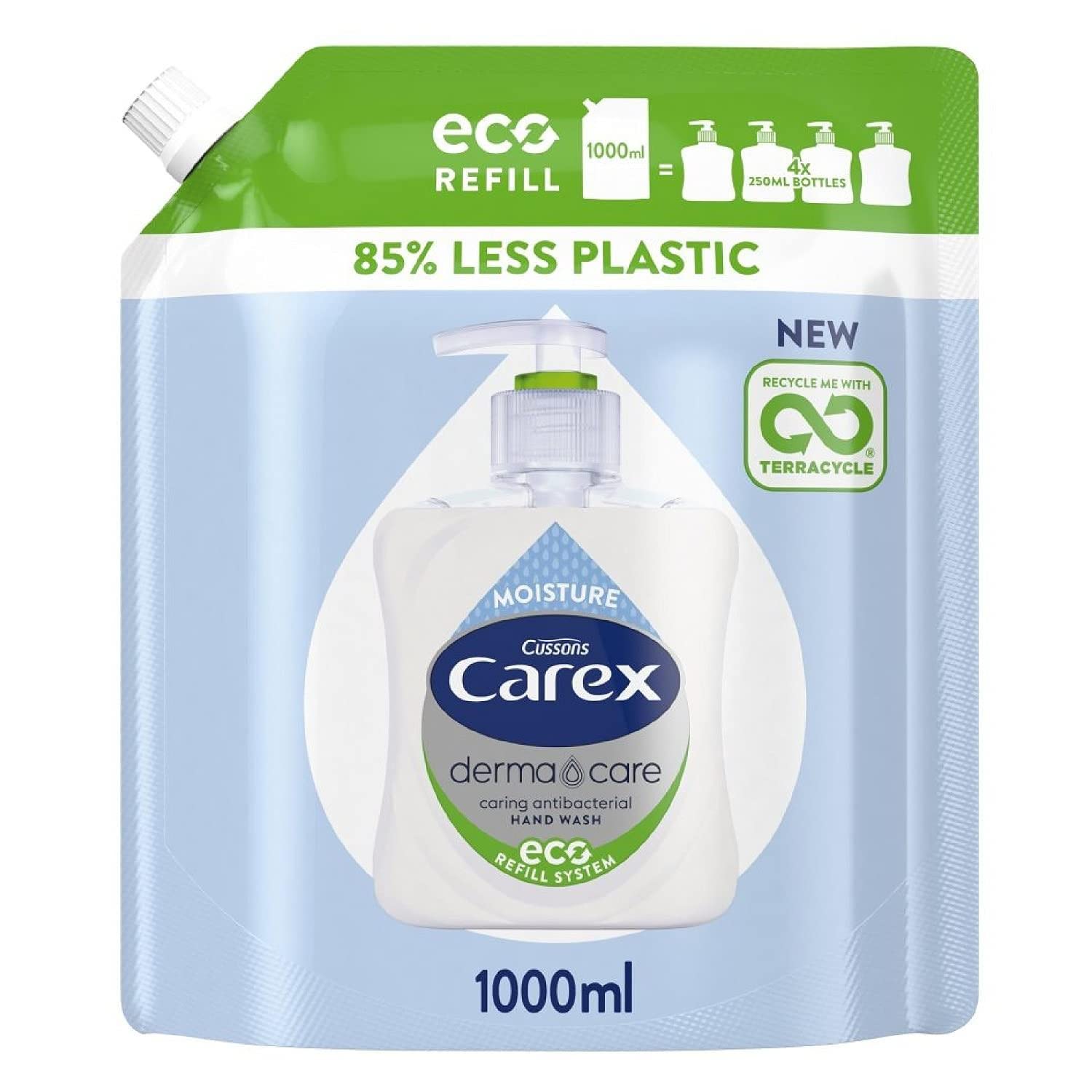CarexAntibacterial Hand Wash soap with Moisturiser Eco Refill Gel 1000ml