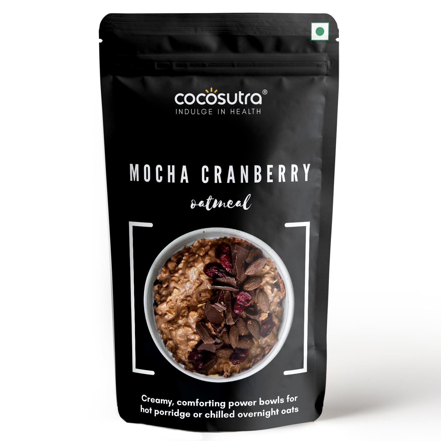 COCOSUTRA Oatmeal - Mocha Cranberry | 100% Natural & Vegan | No Sugar added, Gluten free, Made with Rolled Oats - 300 g