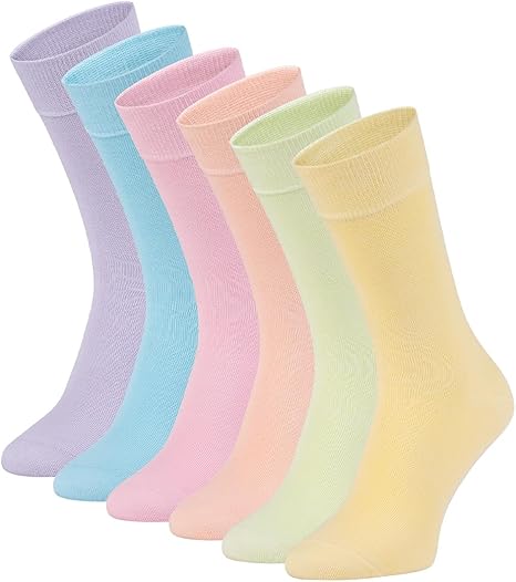 ZOOKSY - Calzini Lunghi in Cotone 10 paia I Taglia (41-46) I Unisex per Adulti I Calzini per Tutti i Giorni I Calze Unisex, Comodi I Calzini da Allenamento I Colore