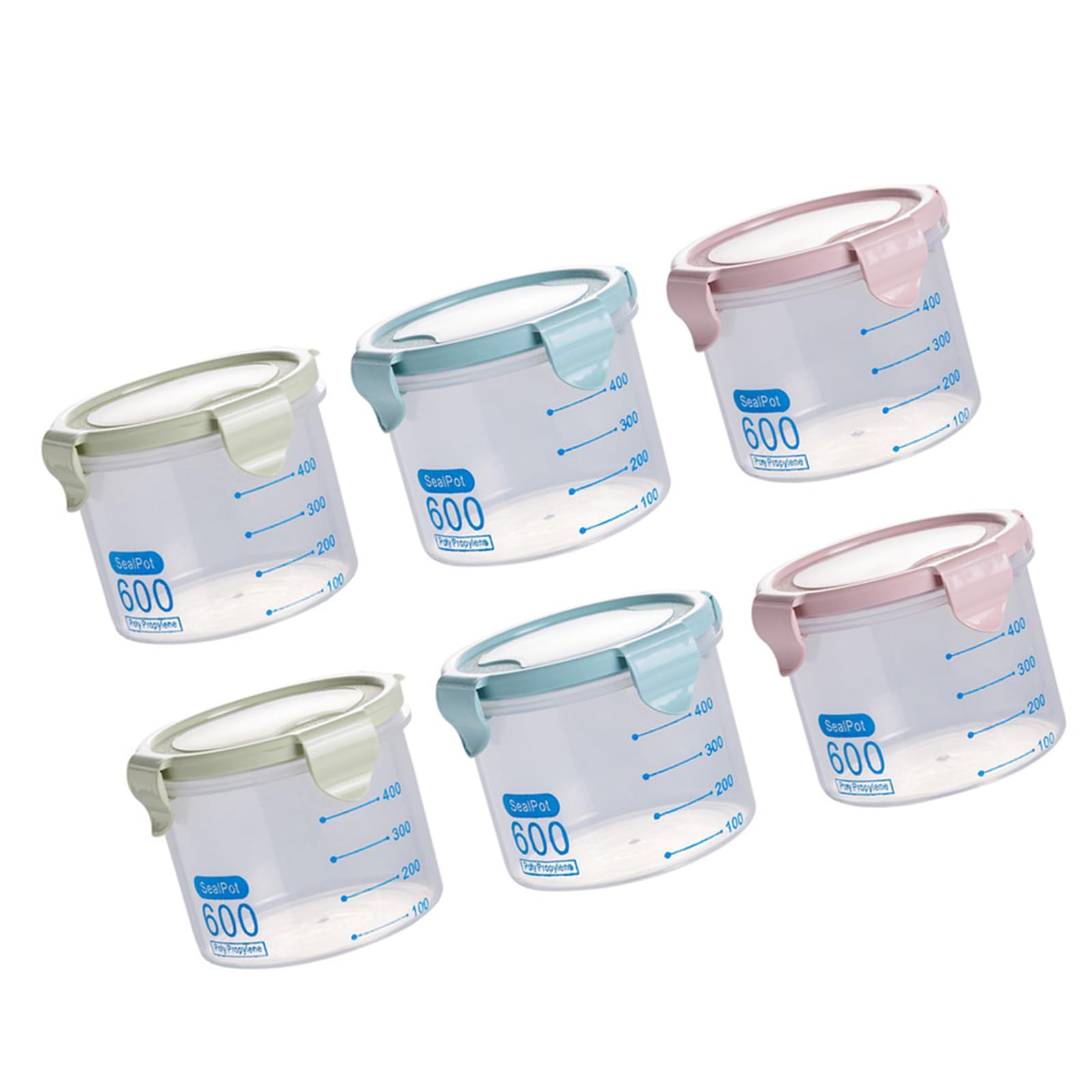 Sisyeuo Leakproof Food Jars for Bulk Ingredients, Snacks Tight Seal, Space-Saving Design Storage Containers