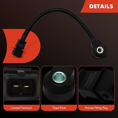 Miniatura 8 de A-Premium Sensor de detonación de golpes compatible con Hyundai Elantra 2003-2006 Tiburon 2003-2008 Tucson & Kia Spectra Spectra5 L4 2.0L Gasolina,