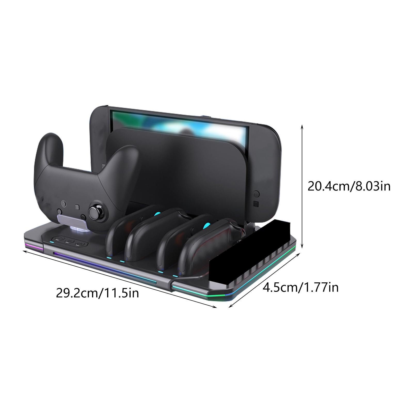 Multi-funzione Dock di Ricarica Stand Ventola di Raffreddamento Scheda di Memoria per NS2 Base con Indicatore LED