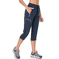 BAYGE Pantaloni da Trekking da Donna Estivi Leggeri 3/4 Pantaloni Cargo Pantaloni