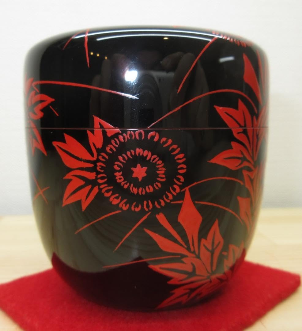 Amazon.co.jp: 込逢絢亭茶道具 大棗 山中塗 菊蒔絵 内金塗 木製 中村宗 