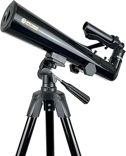 AstroLite 70AZ Refractor Hex Unibody Telescope and Travel Bag Bundle 20x-120x Magnification - 70mm Aperture 400mm Focal Length Telescope – Bonus Smartphone Adapter - Telescope for Beginners