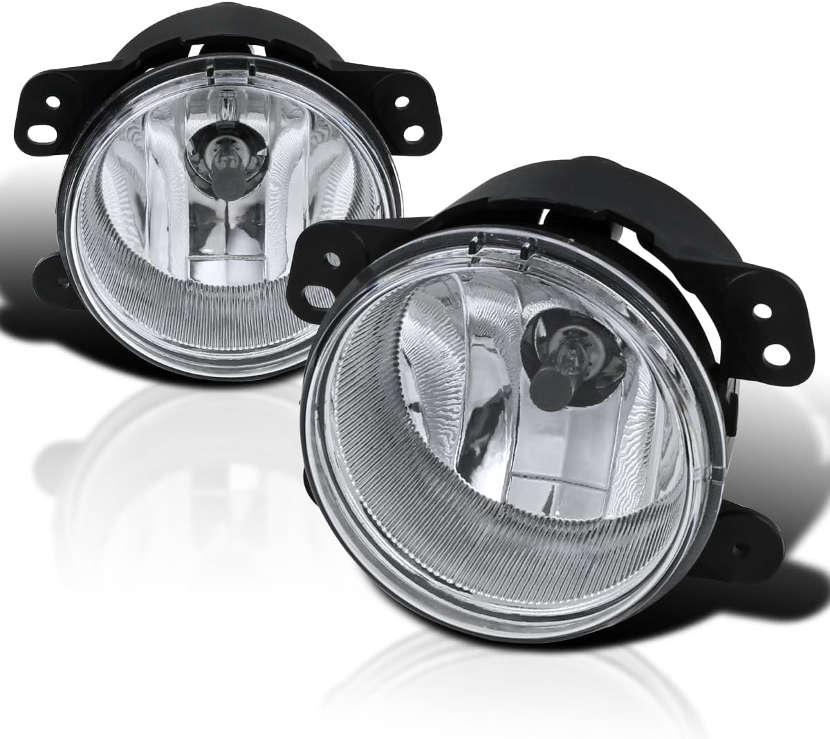 Spec-D Tuning Chrome Housing Clear Lens Fog Lights + Bulbs + Switch Included Compatible with Chrysler 300 2002-2010 L+R Pair Assembly
