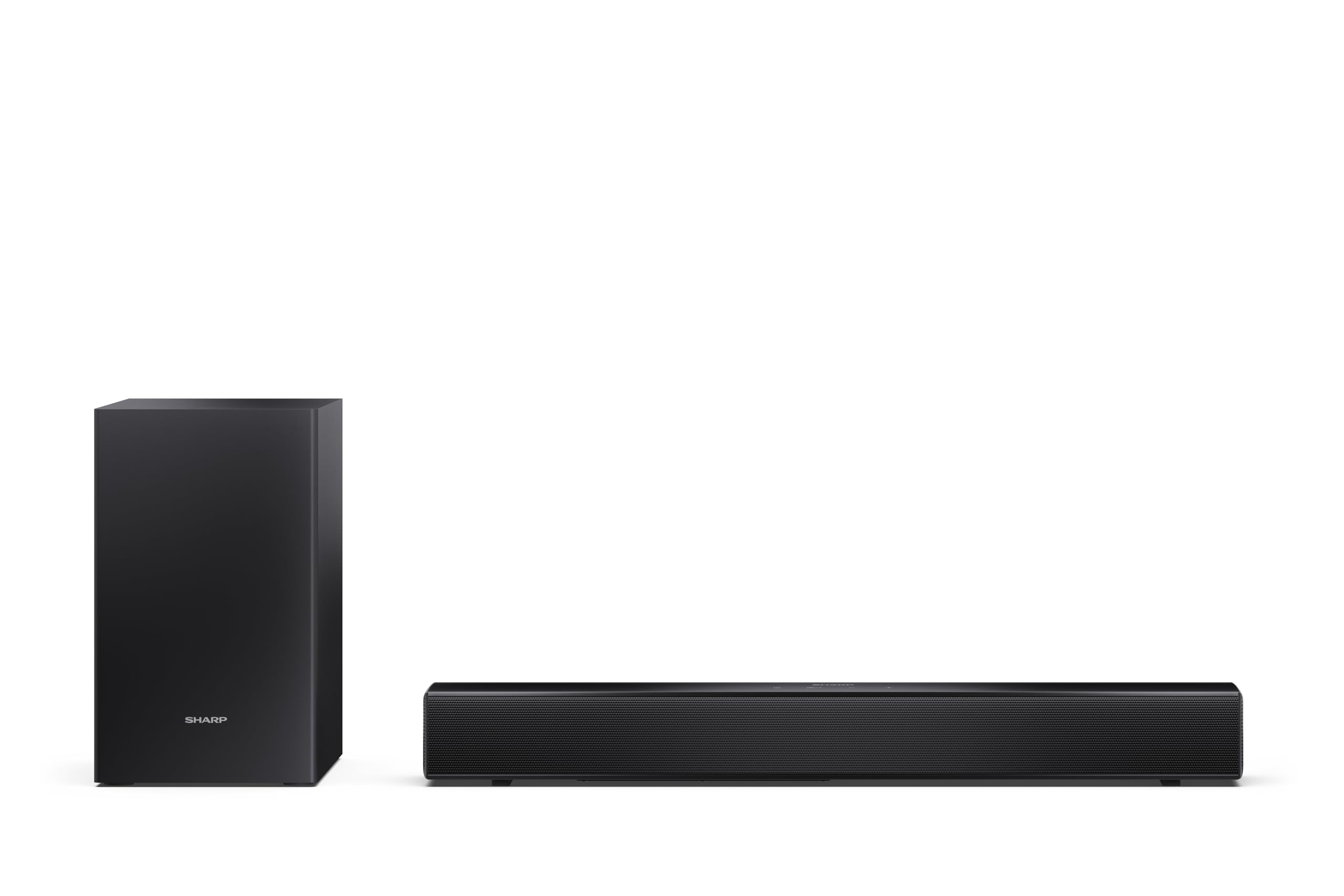 Sharp HT-SBW121 Soundbar 2.1 Slim con subwoofer wireless, Bluetooth con HDMI ARC/CEC, 240 W, audio ottico digitale, AUX, riproduzione USB, 55 cm, nero