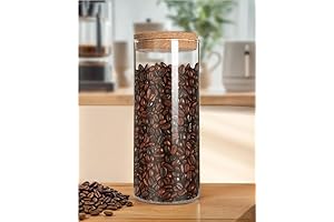 Exquisite Wide Mouth Glass Vase with Cork Stopper for Versatile Storage and Decor