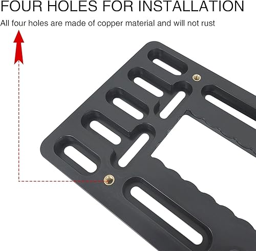 Miniatura 4 de 1 soporte para placa de automóvil de 12 x 6 pulgadas, impermeable, antioxidante, adaptador de placa de matrícula para parachoques delantero, marco