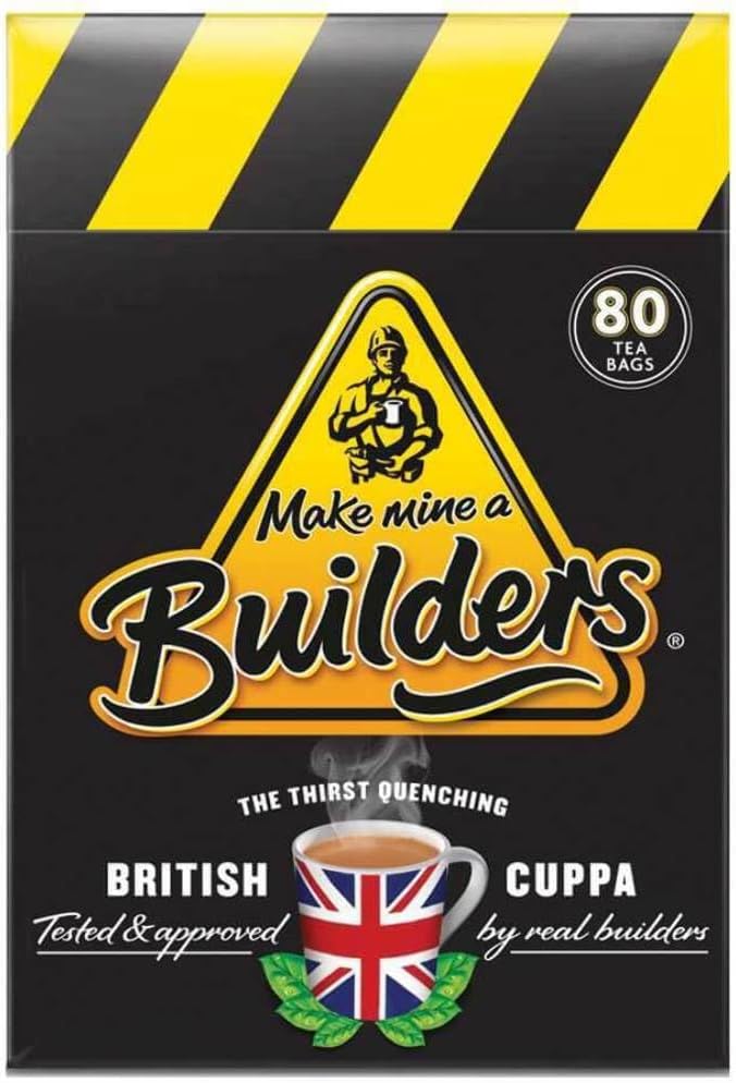 Make Mine a Builder's Teabags | Master Blended British Black Tea (Black, 80 Count (Pack of 1))