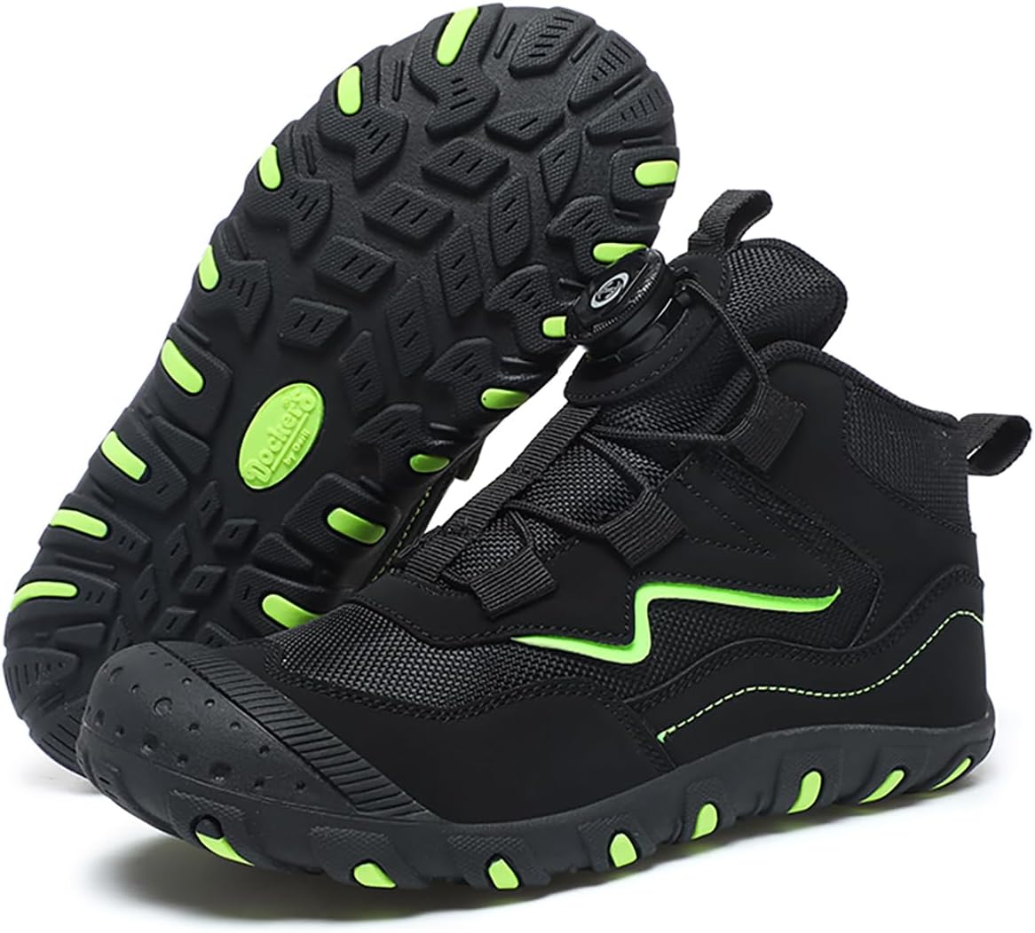 LIWLLIUA‎ Kids High Top Barefoot Shoes Boys Girls Minimalist Sneakers Lightweight Comfort Zero Drop Shoes Toddler Little Big Kid