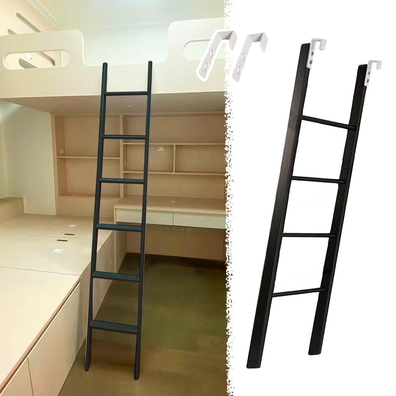 HYLYGFH Lightweight Bed Ladder120cm (47") Blad Ladder for Campers Portable Ladders for Easy Access Durable & Sturdy Design Perfect for Bunk Beds & Loft Beds