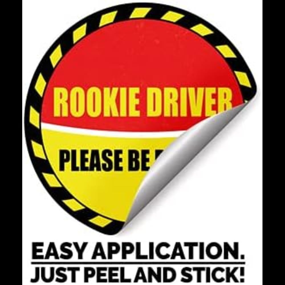 Student Driver Sticker For Car 6 Inch Rookie Driver Sticker - Red ...