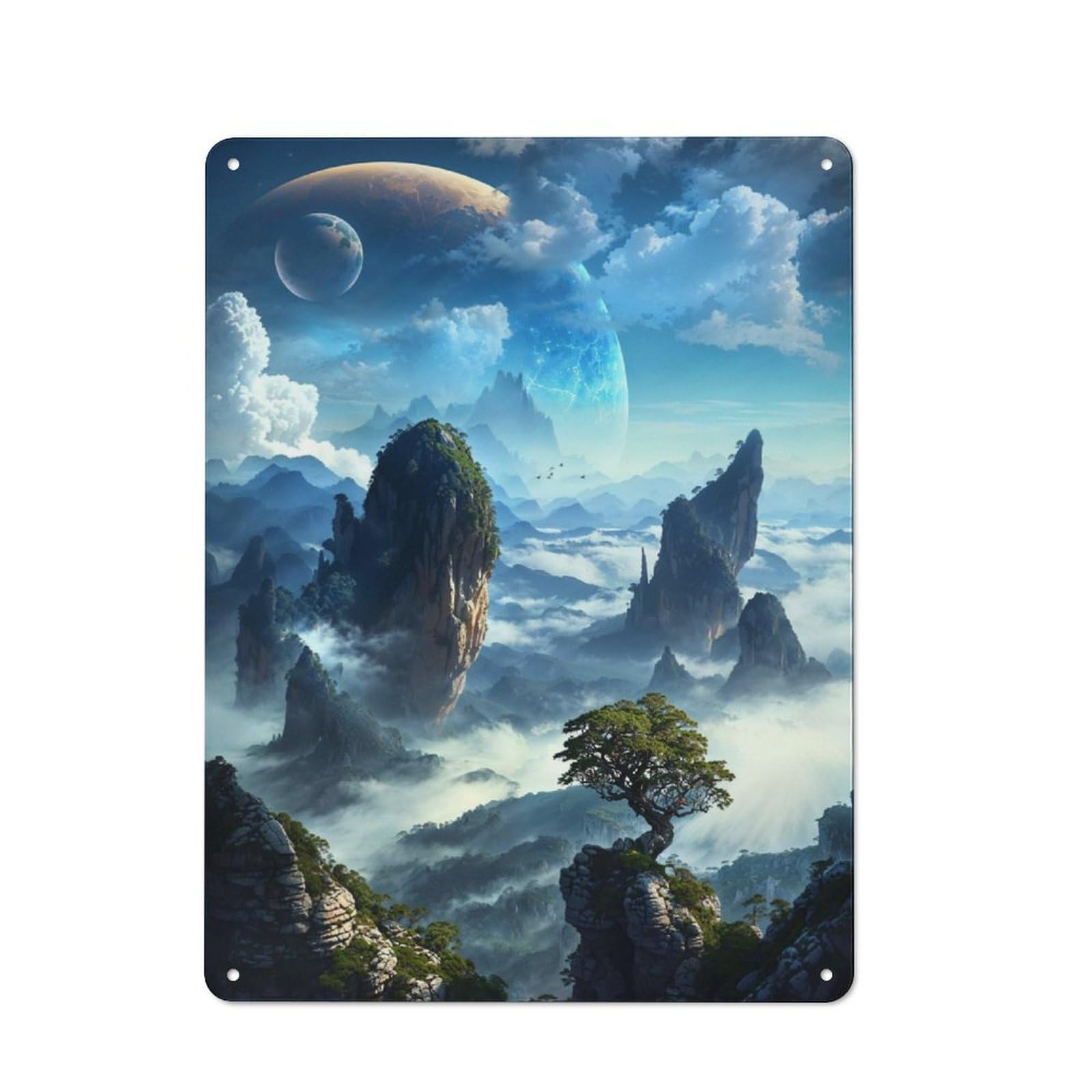 Junmoney Skyborne Peaks Horizon Tin Sign 40X30cm For Café Or Home Bar, Retro Wall Decor, For Garage, Workshop And Man Cave Decoration