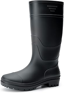 Bruno Marc Men\'s Wellington Boots Waterproof Mid-Calf Rubber Work Rain Boots for Gardening, Dog Walking, Car Washing