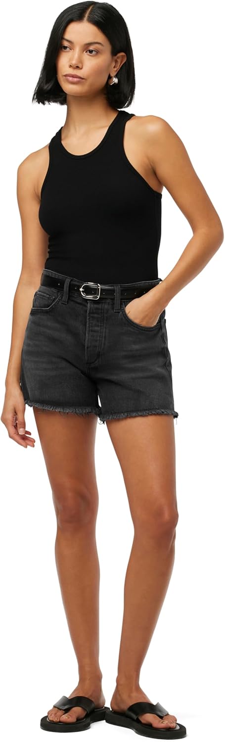 Joe's Womens The Jessie Relaxed Fit Mid Rise Denim Short - Image 6