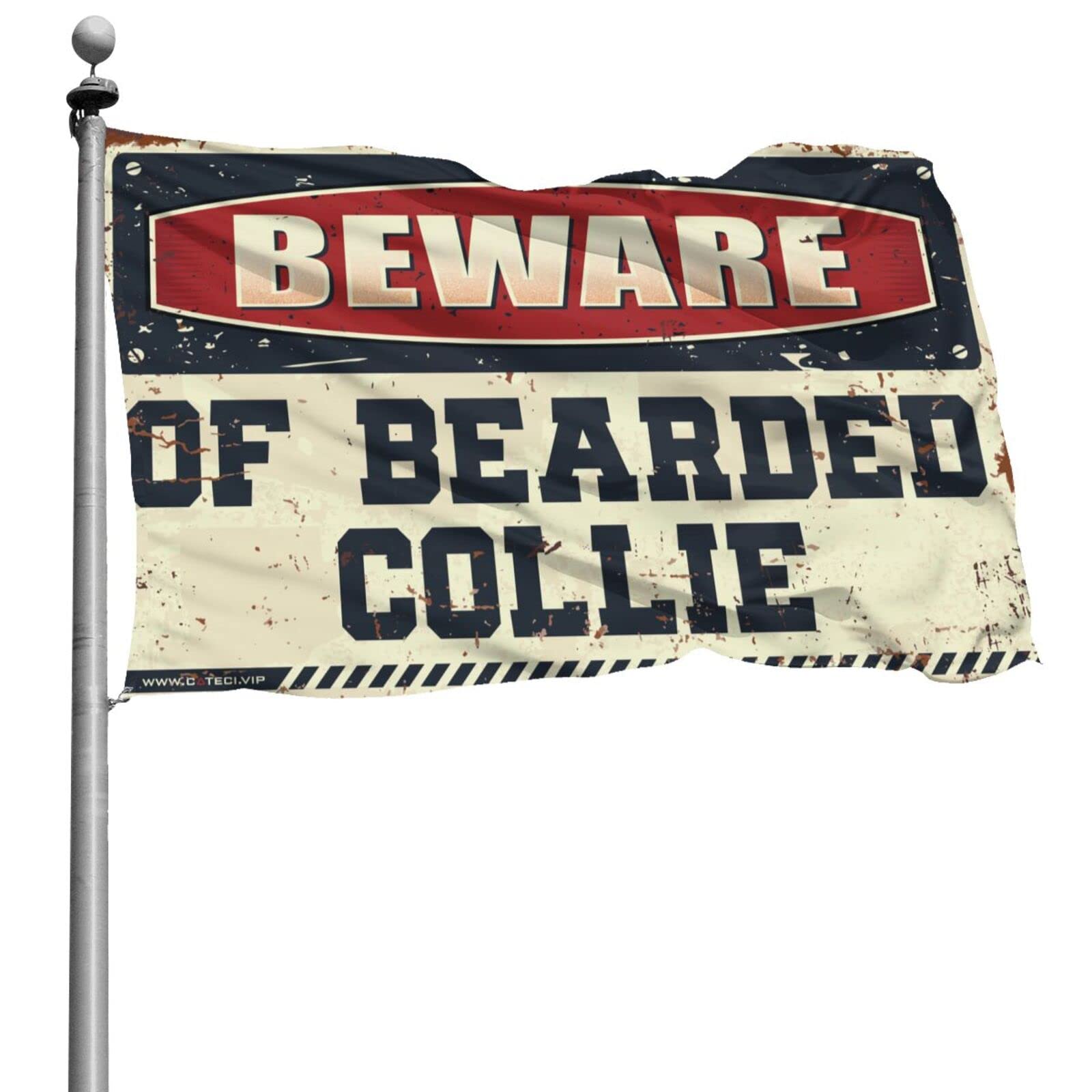 Drapeaux muraux pour homme Bearded Collie 152x244 cm pour cacher un mur vide facilement