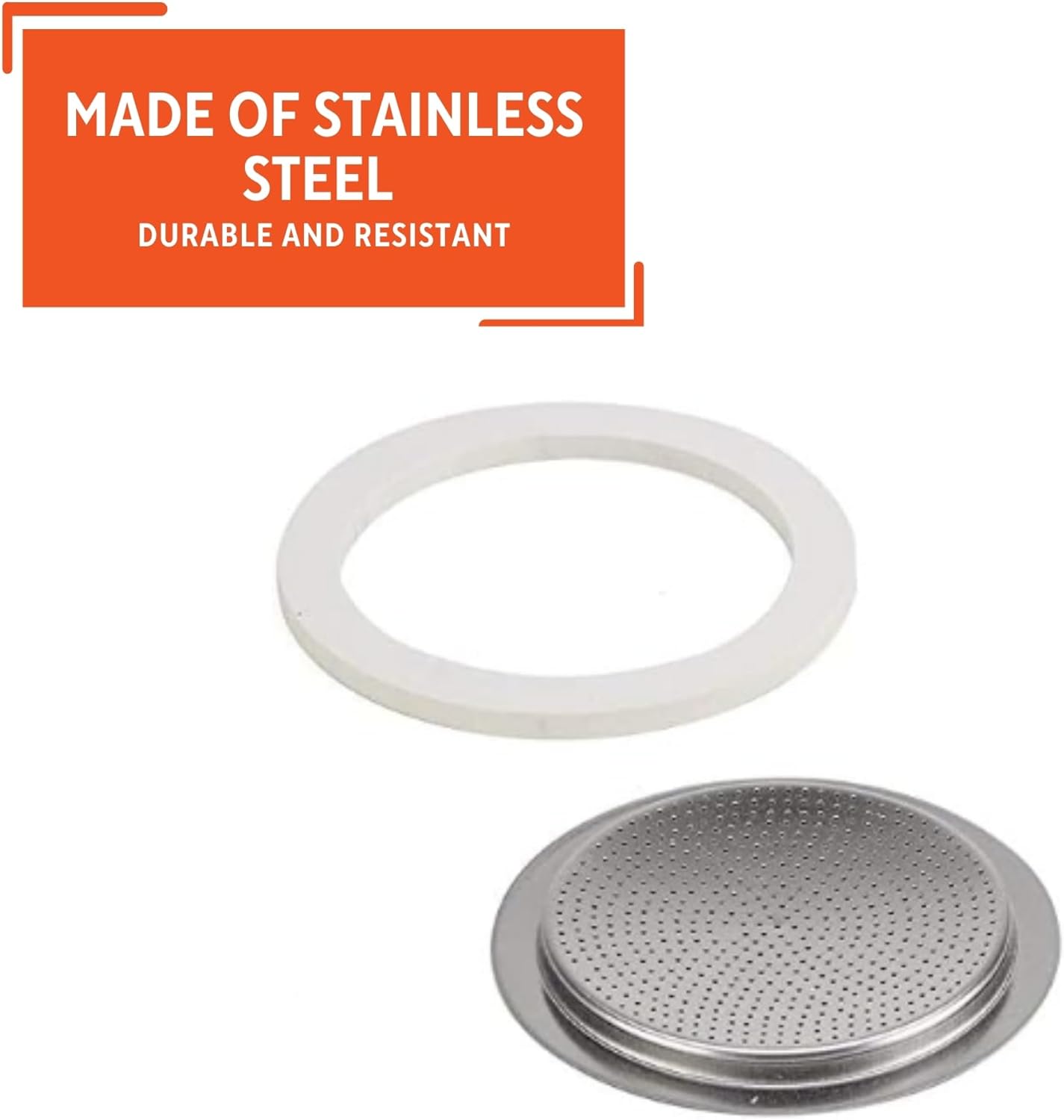 Imusa Replacement Gasket and Filter For Stainless Steel Coffee Makers, 6 Cup: Industrial & Scientific