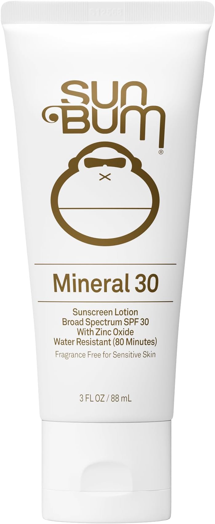Mineral SPF 30 Sunscreen Body Lotion| Broad Spectrum Moisturizing Facial Sunblock with Vitamin E | Vegan and Hawaii 104 Act Compliant (Octinoxate & Oxybenzone Free) | Travel Friendly 3 oz