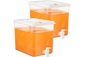 Domensi 2 Pack 2.5 Gallon Beverage Dispenser for Fridge