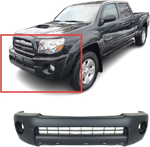 FitParts Compatible con parachoques delantero Fascia 2005-2011 Toyota Tacoma. 05-11 listo para pintar. Sin orificios de sensor. TO1000305 5211904904