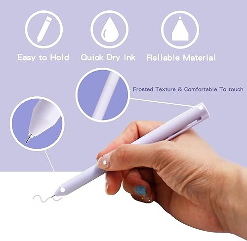 Miniatura 3 de Bolígrafos de gel de colores, 6 bolígrafos de tinta pastel, bolígrafos de color de punta fina, escritura suave para diario, tomar notas, bolígrafos