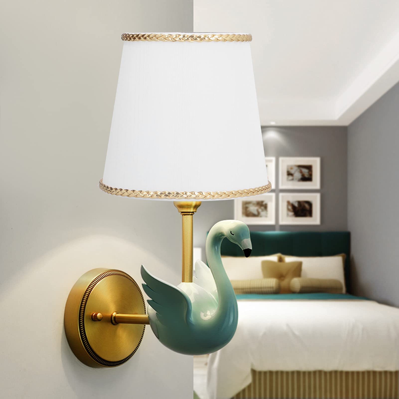 6 Pezzi E14 Paralume Tessuto Paralumi Lampadario Decorazione Interna