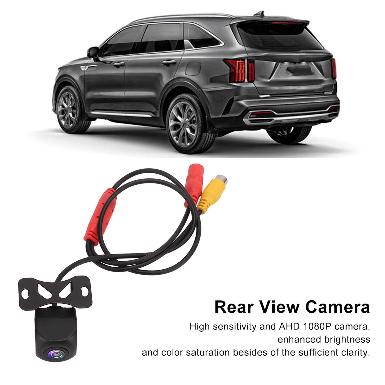 Zestaw Tylnej Kamery Samochodowej AHD 1080P Kamera Cofania 170 Stopni Szerokokątny Night Vision Wodoodporna Kamera Tylna Kabel Kabel Zasilający do Samochodu SUV RV
