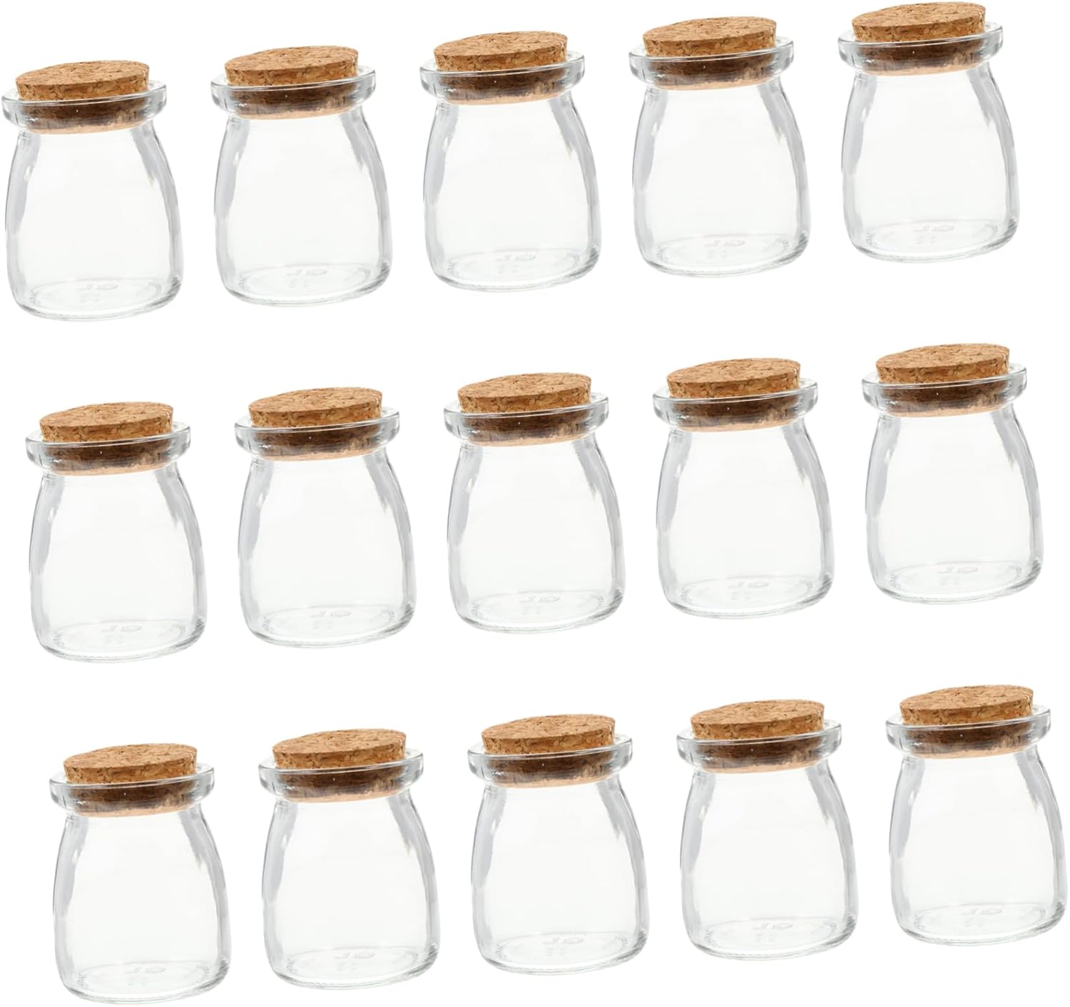 LIFKOME 16 Pcs 100ml Glass Candy Bottles Cork Stopper Pudding and Wishing Jars for DIY Crafts Party Favors and Home Storage