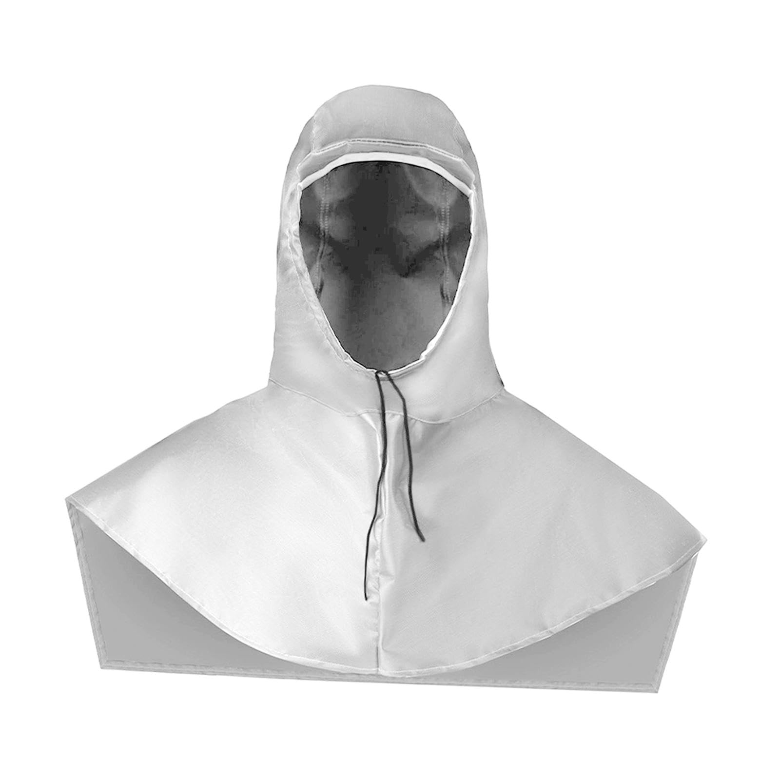 Chapeau Étanche Cape Protectrice à Capuche Casquette Anti-éclaboussure Protection Complète PVC Épais Mouvement Libre Convient pour Adultes Travaux Ate, Gris