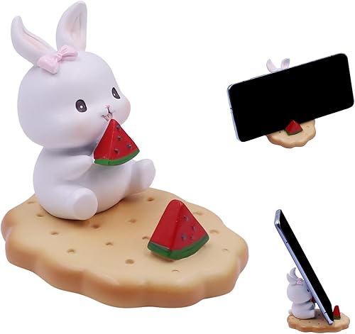 Amamcy Lindo conejo soporte para teléfono móvil soporte animal Smartphone escritorio titular para todos los teléfonos móviles Bunny teléfono soporte