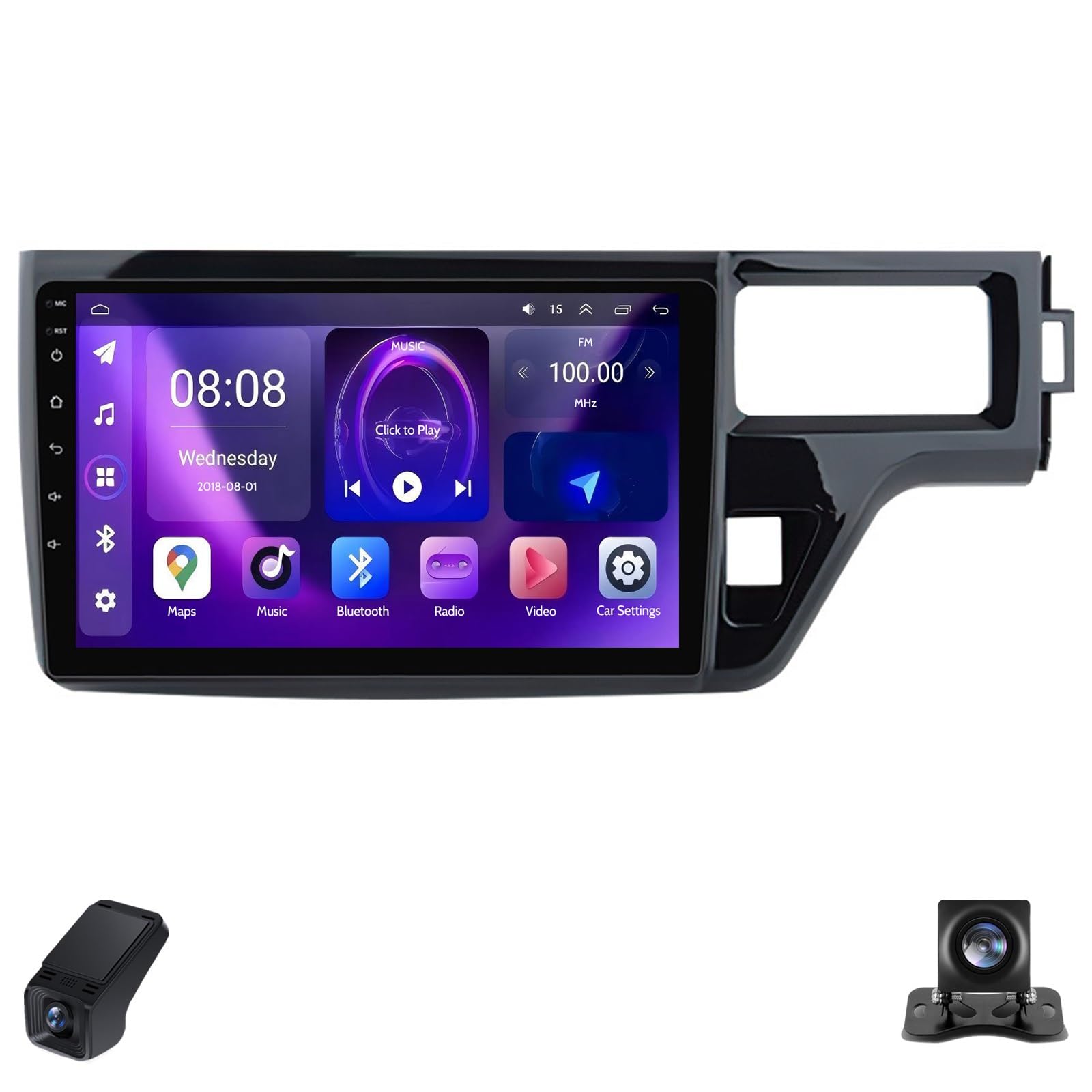 Ekran Radia Samochodowego IPS dla Honda Stepwgn Spada 5 2015-2021 Radio Samochodowe Android/CarPlay Bezprzewodowe/Android Auto/WiFi/Radio FM/GPS/Bluetooth/SWC/Kamera Cofania/ADAS DVR(B,X2)