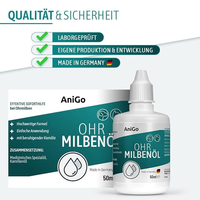 Foto 4 de 7 de AniGo Aceite antiácaros de oído, 50 ml, remedio eficaz instantáneo para gatos