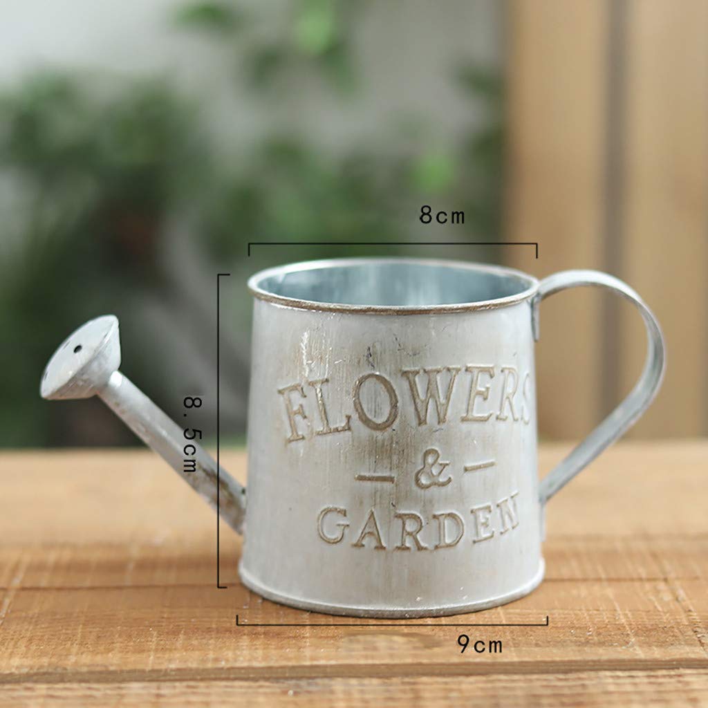 Produktbild von Garneck 2stücke Eisen Blumenkanne Vintage Gießkanne Für Garten Und