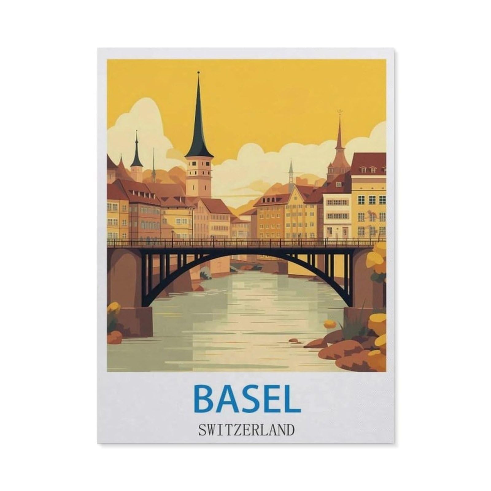 BEAYODKP DIY Diamond Art Kits，Basel Switzerland（50x60cm）
