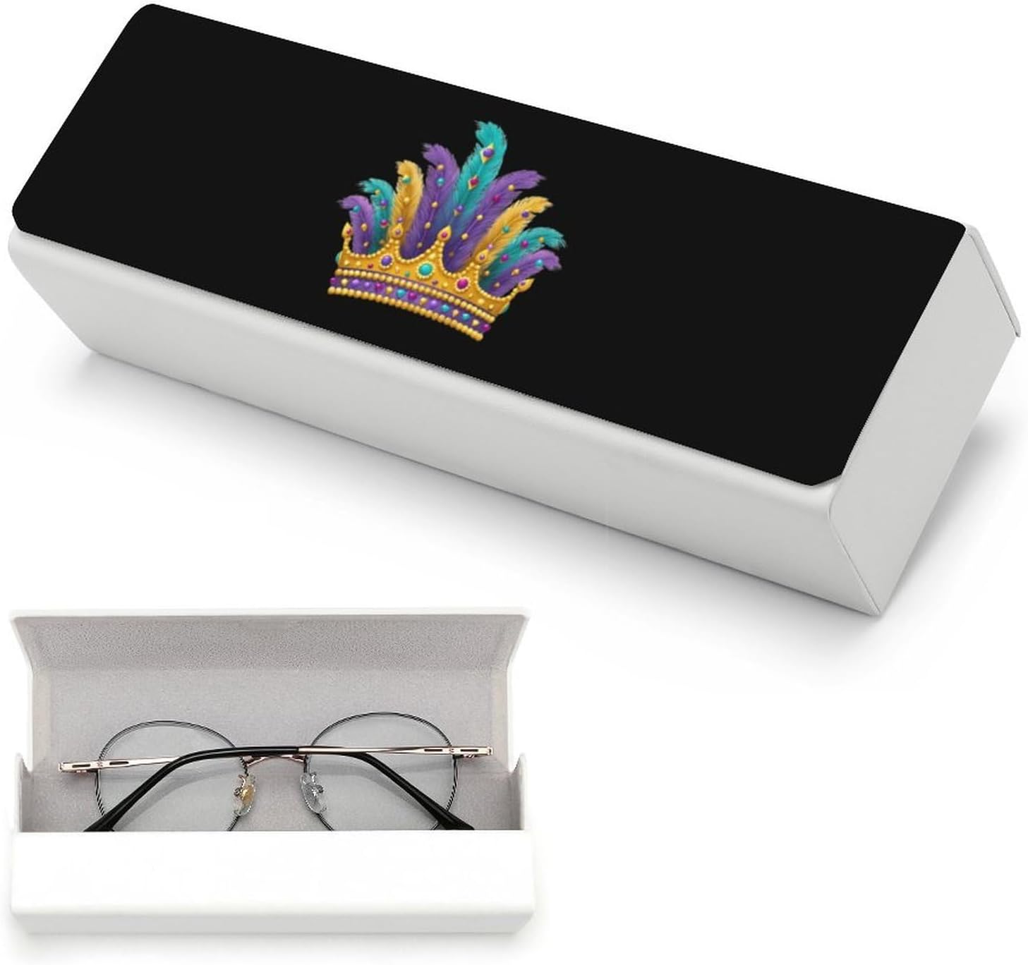 King of Mardi And Gras Eyeglasses Case with Cleaning Cloth image 5