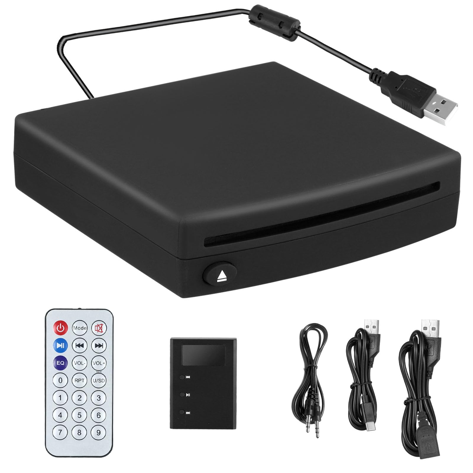 Lettore CD decoder USB 2.0 per auto, lettore DVD esterno ultra sottile senza, compatibile con radio Android, schermo PC, autoradio e sistema multimediale, per viaggiatori e conducenti