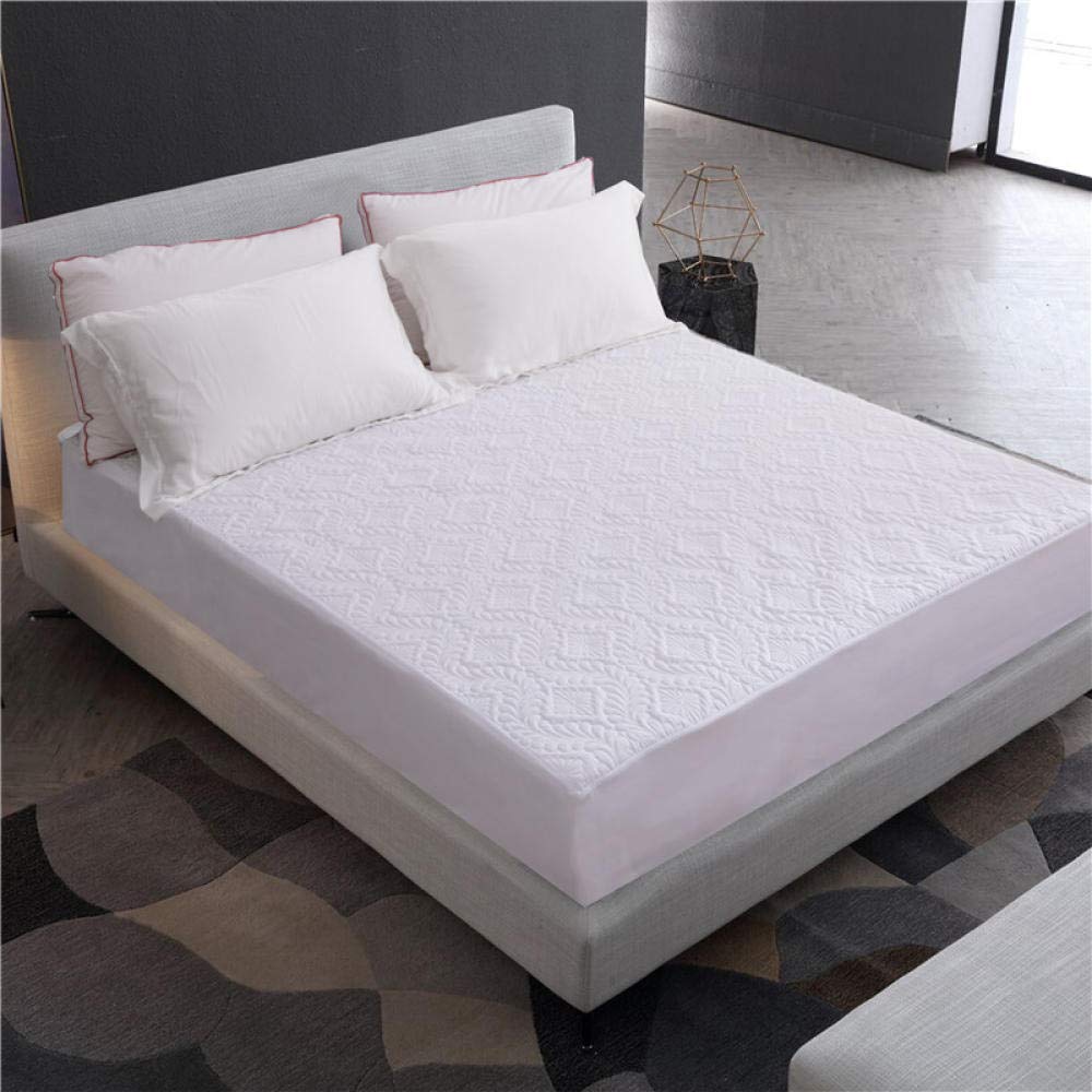 Sábana bajera ajustable acolchada impermeable 2021, funda suave y gruesa en relieve para cama, tamaño 180 x 200 cm + bolsillo de 30 cm de profundidad, ideal para todos los colchones