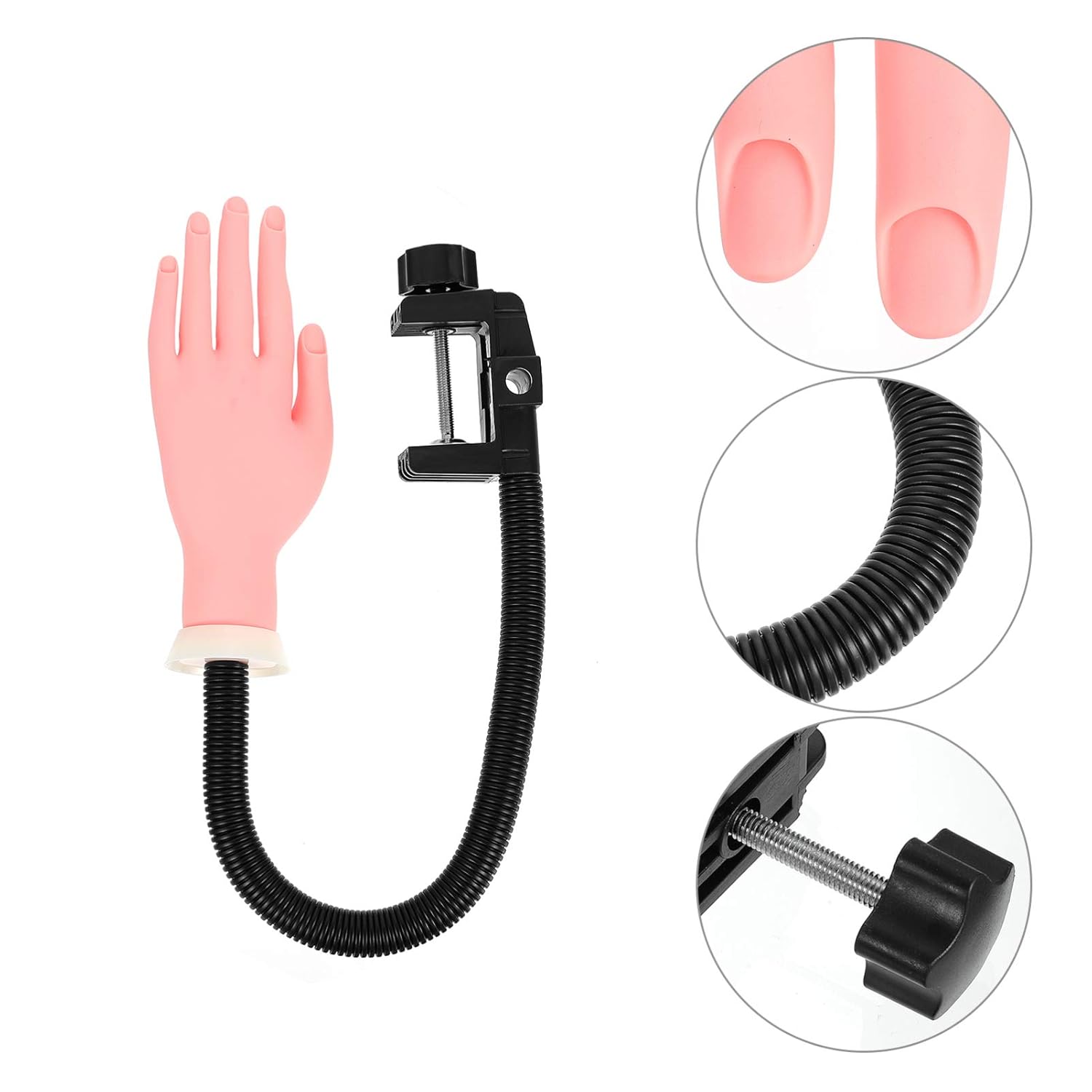 1pc Flexible Hand Model for Gel Nail Art Reusable Mannequin for Artists Beginners Fake Hand for Easy Practice