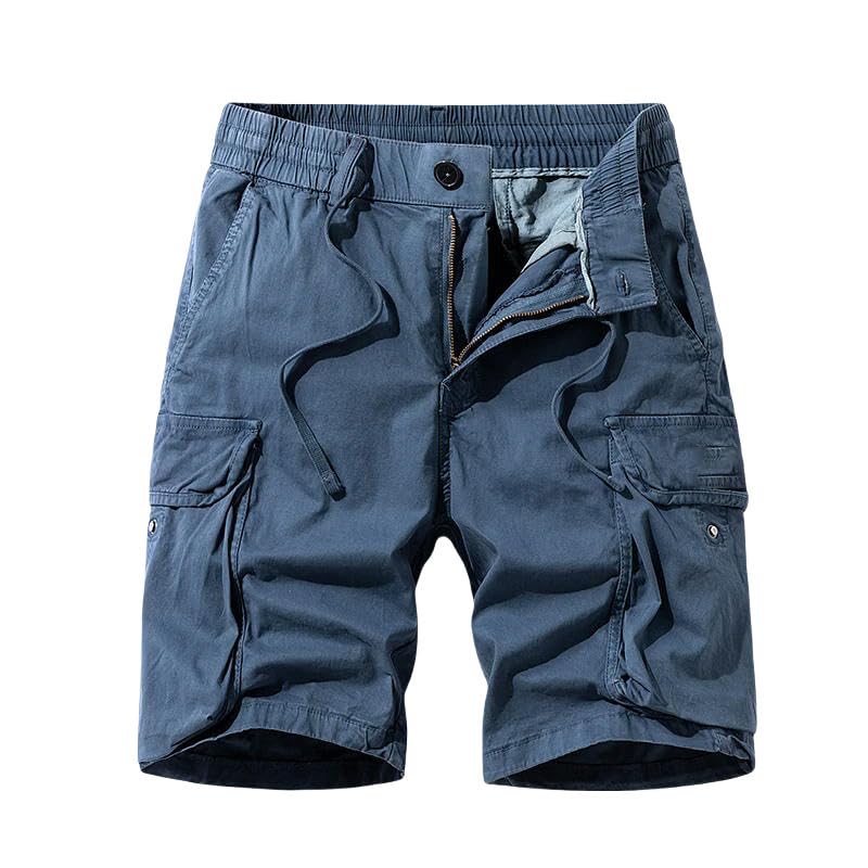 Pantalones cortos cargo de algodón para hombre, con múltiples bolsillos, estilo táctico, transpirables