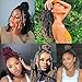 Leeven 8 Packs Ombre Blonde Pretwisted Passion Twist Hair 10 Inch Pre Looped Bob Corchet Braids for Black Women Short Bohemian Synthetic Hair Extensions with Curl Ends 12 Strands/Pack #T27