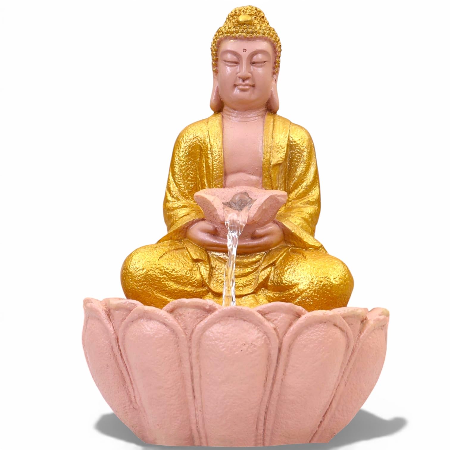 G - Creations Buddha Waterfall Fountain with LED Lighting and Motor, 1.2 Feet, Indoor/Outdoor/Garden Decorative Water Fountain for Home Decor-image-47