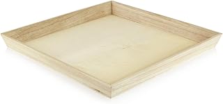 PacknWood Noah31 Rectangular Wooden Tray (Case of 10) - Large Charcuterie Board Set - Decorative Wooden Serving Trays for Party | Wood Tray for Kitchen Counter and Food Trays for Eating on Couch