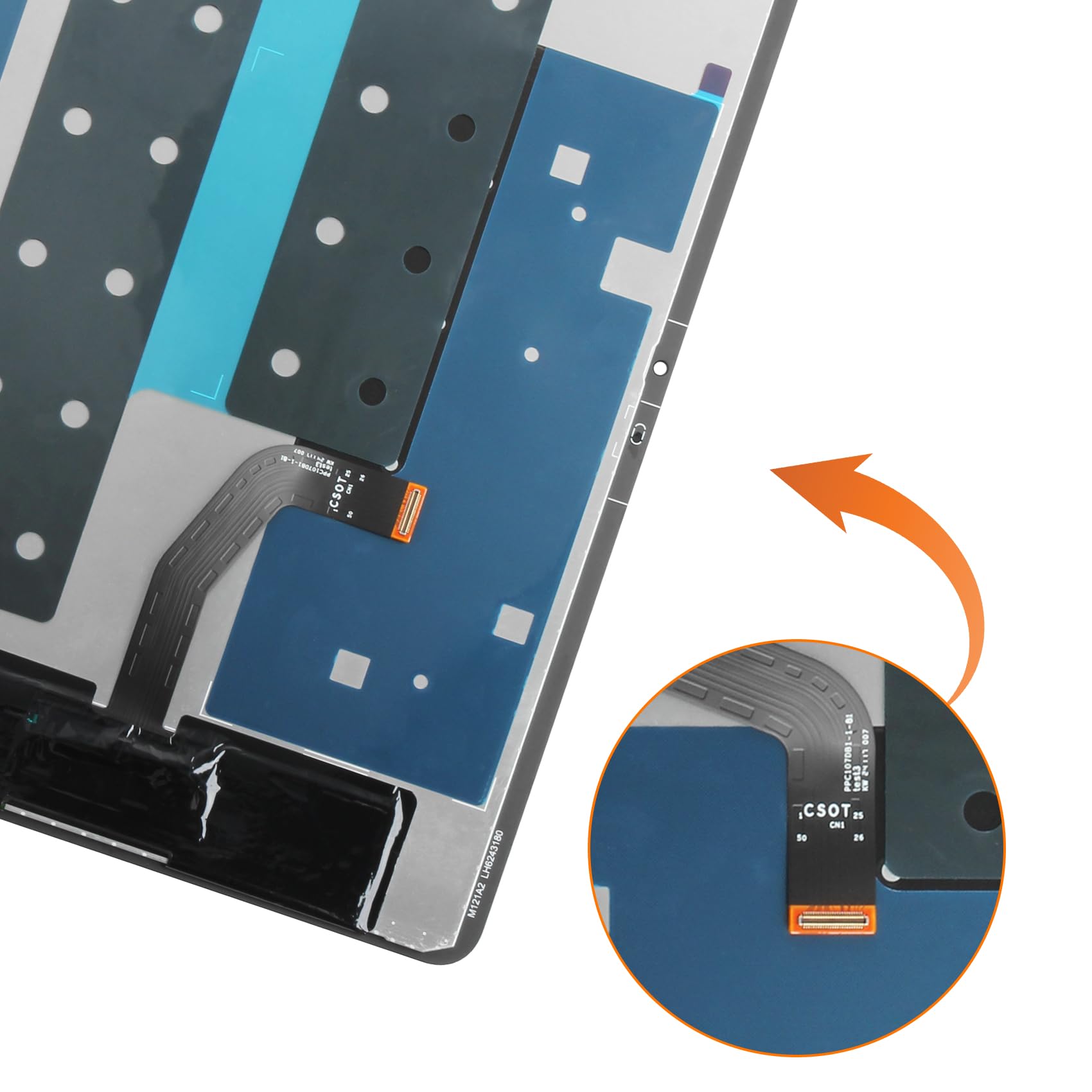 LADYSON Écran LCD de rechange pour Xiaomi Redmi Pad Pro 12.1 2405CRPFDC pour Xiaomi Redmi Pad Pro 12.1" LCD Display Touch Screen Digitizer Assemblée Pièces de réparation avec outils (Noir)