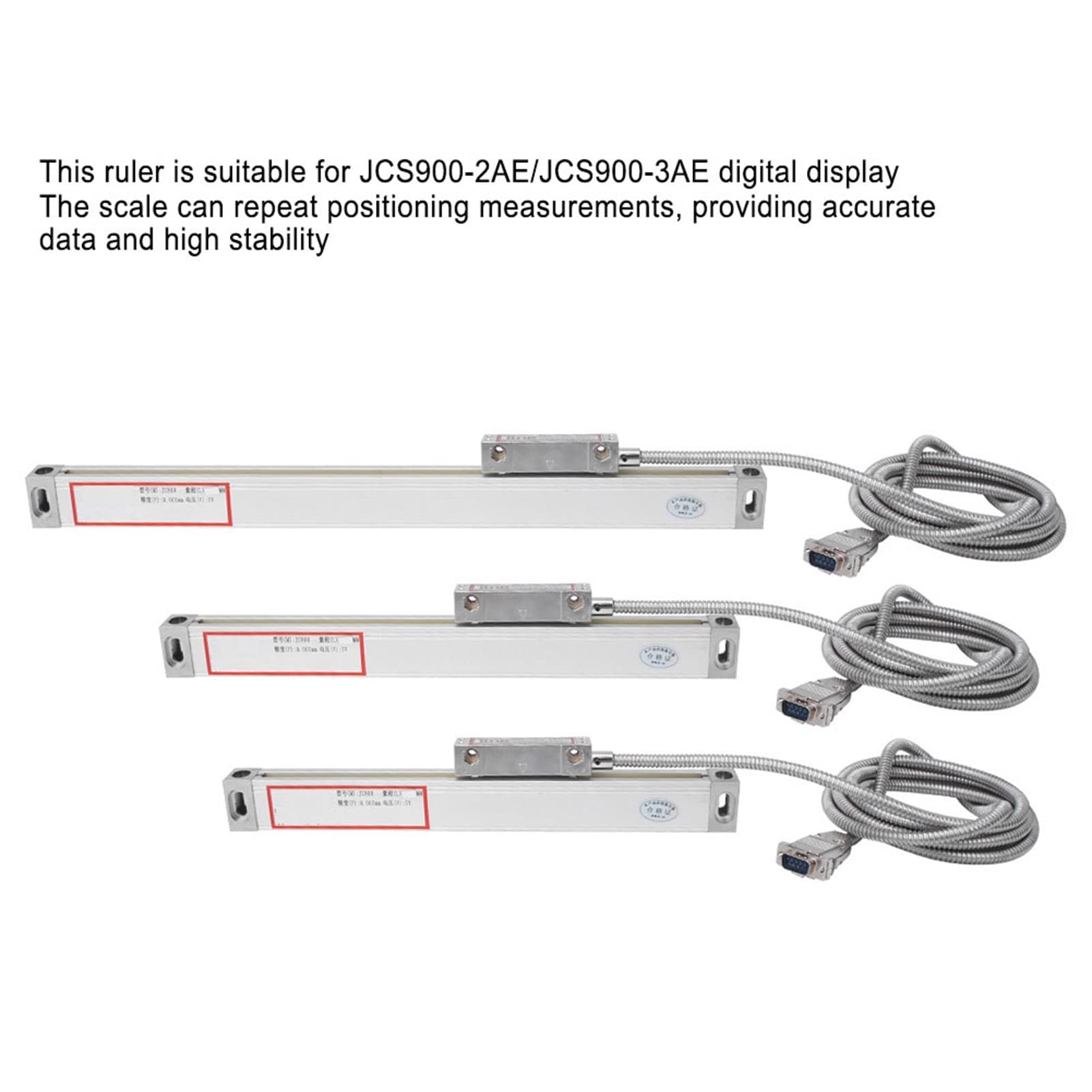 Naroote Codificador de Lectura Digital de Escala Lineal de 3 Piezas, DRO de Resolución de 5 um de Alta Precisión JC800, para Máquinas Herramienta CNC Perfil de Aleación de Aluminio (#1)