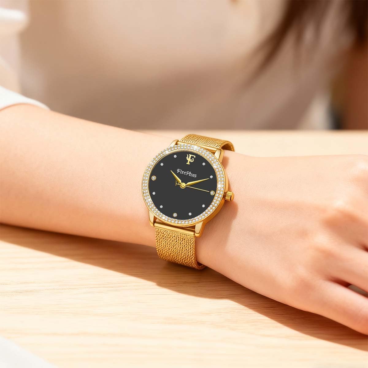 Orologi da donna - Orologio analogico in acciaio inossidabile con cinturino - Oro